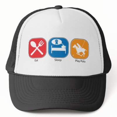Eat Sleep Play Polo Mesh Hat by mariabellimages