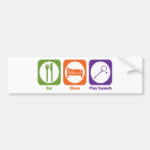 Eat Sleep Play Squash Bumper Stickers