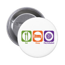 Eat Sleep Play Volleyball Pins