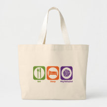 Eat Sleep Play Volleyball Tote Bags
