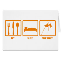 Eat Sleep Pole Vault Card