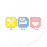 Eat Sleep Poop Sticker