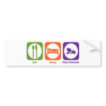 Eat Sleep Pour Concrete Bumper Stickers