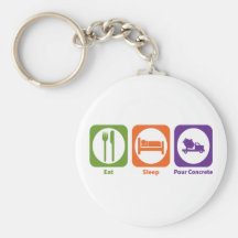 Eat Sleep Pour Concrete Keychain