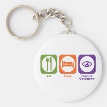 Eat Sleep Practice Optometry Key Chain