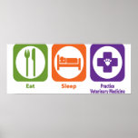 Eat Sleep Practice Veterinary Medicine Print
