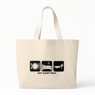 eat sleep pray tote bags by eatsleepboutique