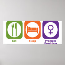 Eat Sleep Promote Feminism Print