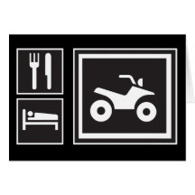 Eat Sleep QUAD! Greeting Card