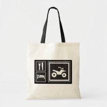 Eat Sleep QUAD! Tote Bags