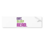 eat sleep read bumper sticker