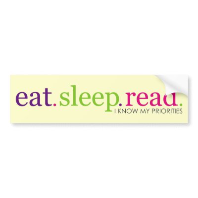 Eat, Sleep, READ - Retro Bumper Stickers by HesedBooks