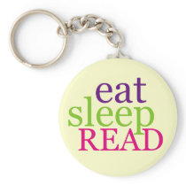 Eat, Sleep, READ - Retro Keychains
