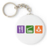 Eat Sleep Reading Key Chain