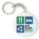 Eat Sleep Recycle Keychain