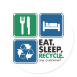 Eat Sleep Recycle Sticker