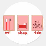 Eat.  Sleep.  Ride.  Cyclist Gifts Sticker