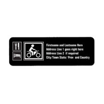 Eat. Sleep. RIDE! Return Address Label