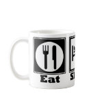 Eat, Sleep, & Ride (Roller Coasters) - Black Mug