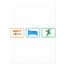eat sleep -rock climb postcards