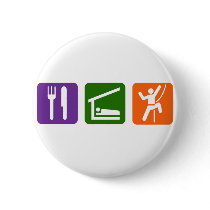 Eat Sleep Rock Climbing Pinback Button