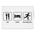 Eat Sleep Rollerblade Card