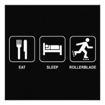 Eat Sleep Rollerblade Invitation