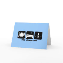 eat sleep row card