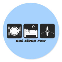 eat sleep row sticker