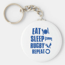 Eat sleep Rugby Key Chains