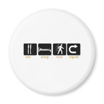 Eat Sleep Run Repeat Fridge Magnet