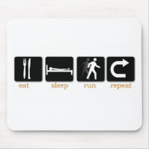 Eat Sleep Run Repeat Mouse Pad