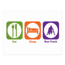 Eat Sleep Run Track Postcard