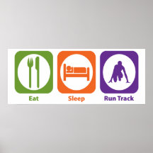 Eat Sleep Run Track Print