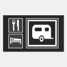 Eat. Sleep. RV! Rectangular Stickers