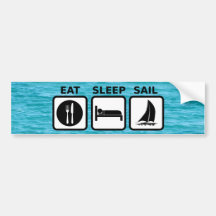 Eat Sleep Sail Bumper Stickers