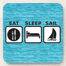 Eat Sleep Sail Beverage Coasters