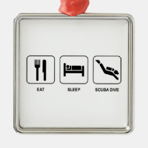 Eat Sleep Scuba Dive Ornaments