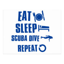 Eat sleep Scuba Dive Postcard