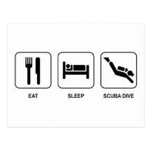Eat Sleep Scuba Dive Postcards