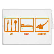 Eat Sleep Shot Put Greeting Cards