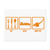 Eat Sleep Shot Put Post Card
