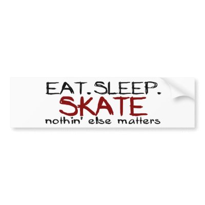 Eat Sleep Skate Bumper Sticker by worldsfair
