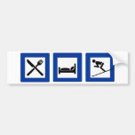 eat sleep ski bumper sticker