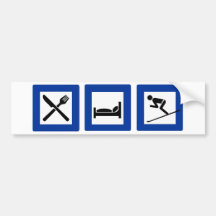 eat sleep ski bumper sticker