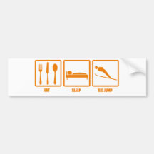 Eat Sleep Ski Jump Bumper Stickers