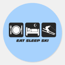 eat sleep ski sticker