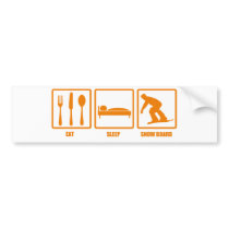 Eat Sleep Snow Board Bumper Sticker