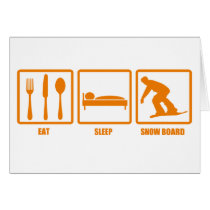 Eat Sleep Snow Board Cards