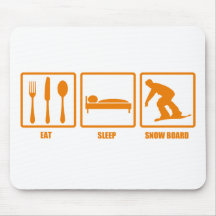Eat Sleep Snow Board Mouse Mat